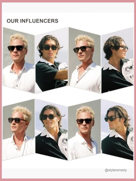 Big Trendy Square Polarized Sunglasses Retro Chunky Wide Rectangle Shades